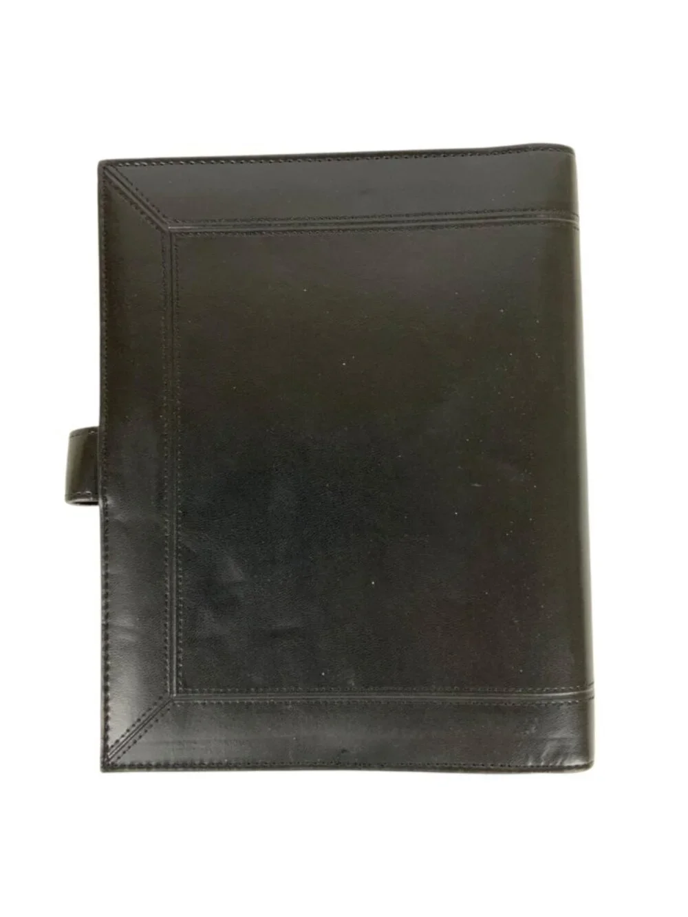 Day-Timer Black Synthetic Leather Planner 7 Ring Binder With Snap Closure